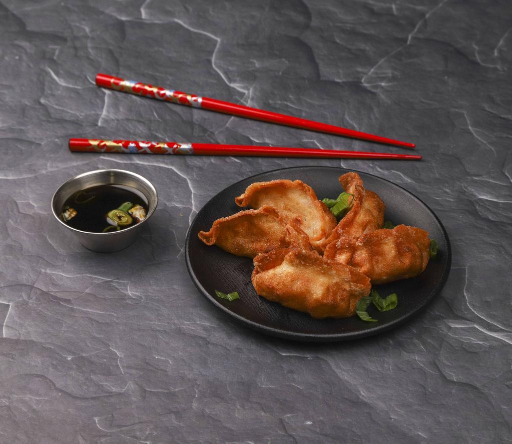 Deep-Fried Gyoza · Choice of vegetable, shrimp or pork.