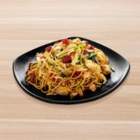 73. Chicken and Shrimp Chow Mein · Stir fried noodle dish.
