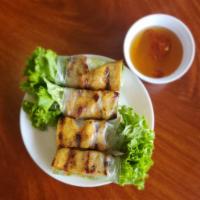 5A. Grill Chicken Salad Rolls · (Orders of 4) Ga nuong. Rice paper rolls with grilled chicken, vermicelli, bean sprouts lett...