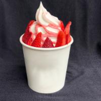 The Mt. St. Strawberry Quart · Two layers of fresh chopped strawberries, sweetened strawberries and strawberry flavor burst.