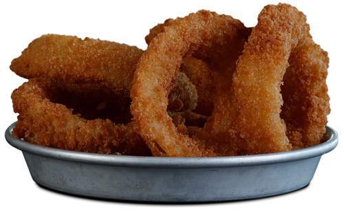 Onion Rings · Hand battered in shiner bock beer batter, deep-fried and served with our house-made chipotle ketchup. No seasoning. 