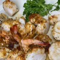 Broiled Shrimp and Scallops Specialties · Shrimp and scallops.