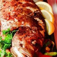 Broiled Whole Snapper Specialties · Broiled 1-3/4 lb. whole red snapper.
