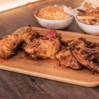 *Original Platter · Ideal for two-3 people - whole chicken with your choice of two large sides.