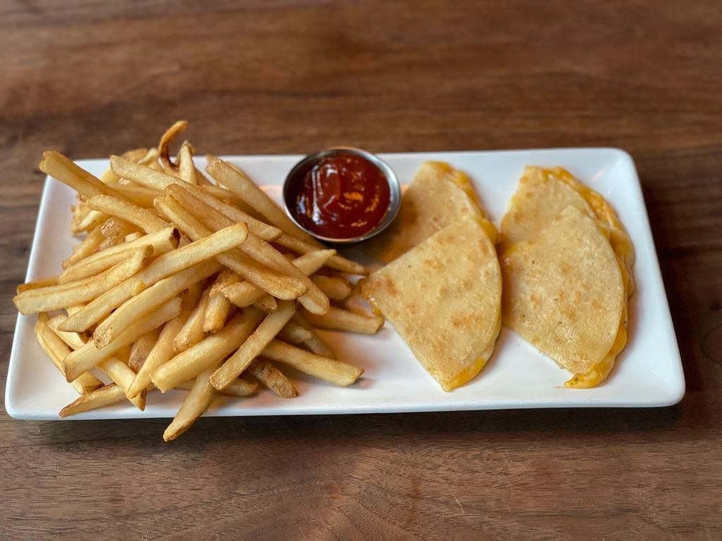Kid's Quesadilla · Served with a choice of side and a beverage.
