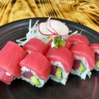 Tuna fever roll · In- tuna, avocado out- tuna