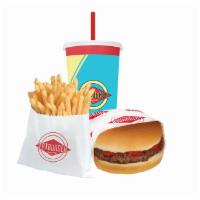 Kid's Meal · Choice of small Plain Fatburger or Hot Dog with fries and small drink.