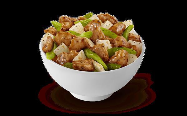 Black Pepper Chicken · Marinated chicken, celery and onions in a bold black pepper sauce.