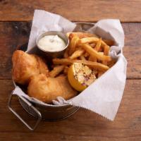 Fish & Chips · wild caught cod, tartar sauce, handcut fries