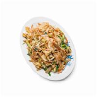 38. Vegetables Chow Fen · Mix vegetables stir fry with handmade flat noodles. 