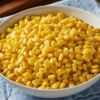 Family Size Buttered Corn · Whole kernel sweet corn, lightly buttered and seasoned with salt and pepper. Serves up to 6.