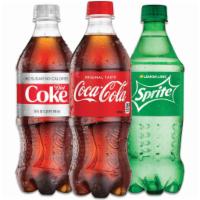 Bottled Beverage  · 20 oz Bottled Beverage. Choices: Coke, Sprite, Diet Coke.