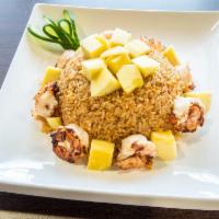 Pineapple and Scallops Fried Rice · 