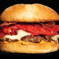 Red Molly · This Philly cheesesteak on a burger brings together the sweet and spicy zest of marinated re...