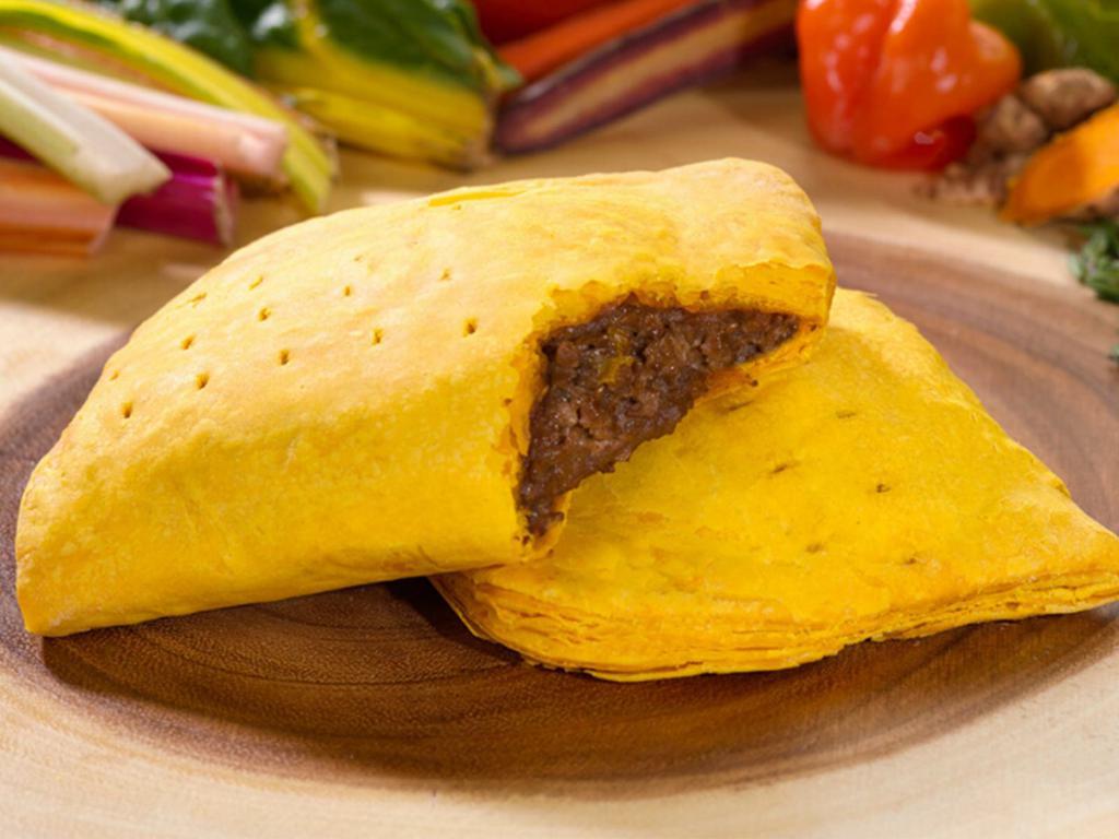Spicy Beef Patty · Flaky baked pastry filled with spicy ground beef.