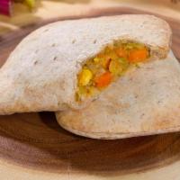 Vegetable Patty · Flaky whole wheat pastry filled with tender steamed carrots, cabbage and broccoli.