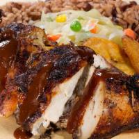 Jerk Chicken Meal · Chicken marinated in Jamaican Jerk seasoning and slow-roasted. CHOOSE SIDES