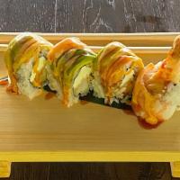 Double Shrimp Roll - 4 Pieces · Shrimp tempura, cream cheese topped with shrimp, avocado, eel sauce and spicy mayo.