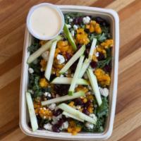 Logan · Chopped Kale, Butternut Squash, Green Onion, Cranberries, Gorgonzola Cheese, Granny Smith Ap...