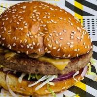 TG Impossible Burger · Impossible Meatless Burger, yellow american cheese, signature Boom Boom sauce, caramelized o...