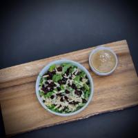 Wilson Park Salad · Arugula, pastina, gorgonzola, spiced almonds, dried cranberries, house-made Taylor vinaigret...