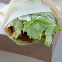 Classic Lettuce Wrap · Oregon all natural beef, American cheese, tomato, grilled onions, pickles and sauce.