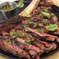  Tomahawk for Two - NEW! · 45oz Prime dry aged Pat Lafrieda tomahawk steak served with 2 sides of your choice.