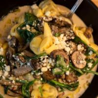 Wild Mushroom Sacchetti · Fresh Herbs | Chili Flakes | Garlic | Shallots | Wild Mushrooms | Kale | Goat Cheese | Truffle
