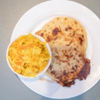 Pupusas  · 2 pieces. Grilled corn tortillas filled with choice of pork, chicken or loroco.