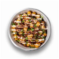 Loaded Tater Tots · Fat Tire® beer cheese, bacon, homemade ranch, scallions
