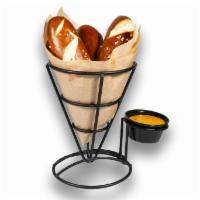 Bavarian Pretzel Sticks · Oven-baked, soft, served with Fat Tire® beer cheese or Bavarian mustard