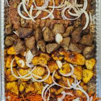 4. Family Combo for 7-8 People · Large Family Combo *This combo is served with 15 mixed kababs, large tray rich flavorful Ric...