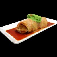 Wet Burritos · Comes with onion, cilantro, rice and beans and covered in green or red salsa.  Add avocado o...