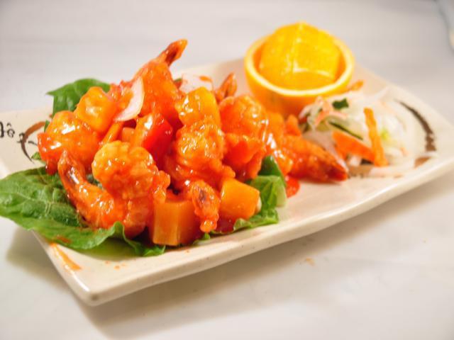 Sweet and Sour Shrimp Dinner · battered gentle fried shrimp glazed with sweet and sour sauce