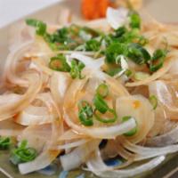 White Tuna Tataki (8 pcs) · white tuna with fresh onion served with ponzu sauce