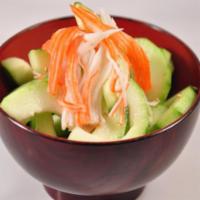 Kani Cucumber Salad · krab (imitation crab) over cucumber salad