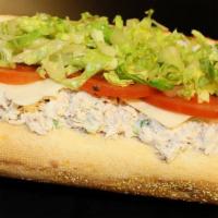 South Street Seaport Sandwich · House-made dolphin-safe chunk white tuna with Monterrey Jack cheese, romaine lettuce, and to...