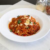Spaghetti Marinara · Spaghetti with our homemade, slow-simmered meatless marinara sauce.