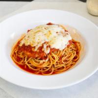 Chicken Parmigiano Pasta · Served with a side of your choice of pasta spaghetti, linguine, penne or rigatoni with our h...