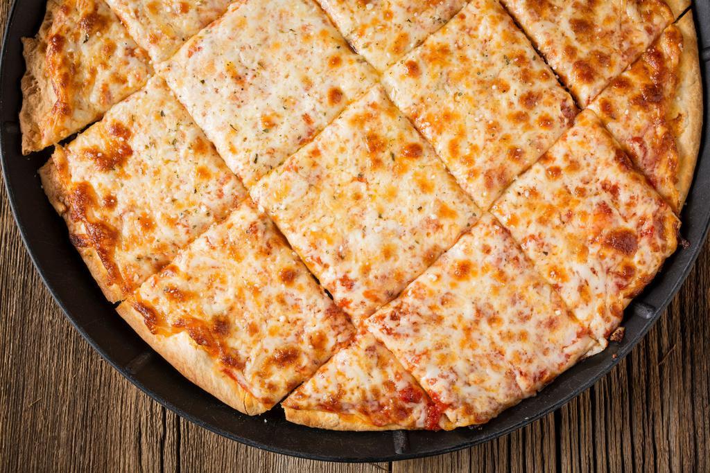 Gluten Free Thin Crust Cheese Pizza · Classic cheese or create your own pizza. A delicious and crispy gluten-free crust.