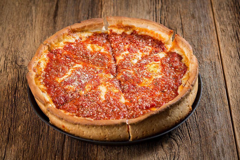 Build Your Own Chicago-Style Deep Dish  · Chicago’s famous deep dish is a buttery crust filled with mounds
of mozzarella cheese & topped with Rosati’s Chicago-Style sauce.