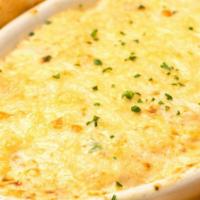 Crab and Shrimp Dip · With crab meat, shrimp, cream cheese and parmesan.