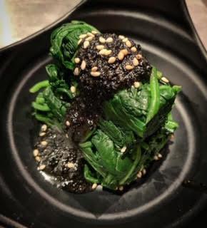 Goma Ae · Spinach salad with black sesame dressing