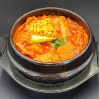 부대찌게 · army soup w/ham, sausage, tofu, ramyun noodle