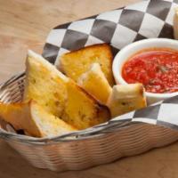 Garlic Bread · Served with marinara sauce.