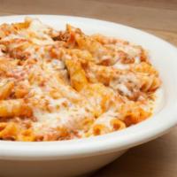 Penne ala Malnati Pasta · Cream and Romano cheese folded into our meat sauce baked with mozzarella.