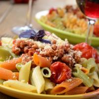 Sal’s Specialty Pasta · Filetto pomodoro, fresh mozzarella and basil over penne pasta.