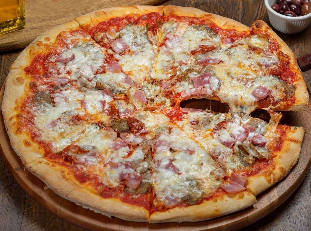 Meat Lovers Pizza · Ham, meatballs, sausage, pepperoni and mozzarella.