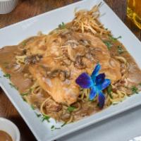 Chicken Marsala · Sauteed in a Marsala wine sauce with fresh mushrooms and shallots.