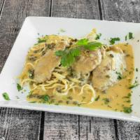 Veal Piccata · Veal sauteed in a white wine, lemon and capers.